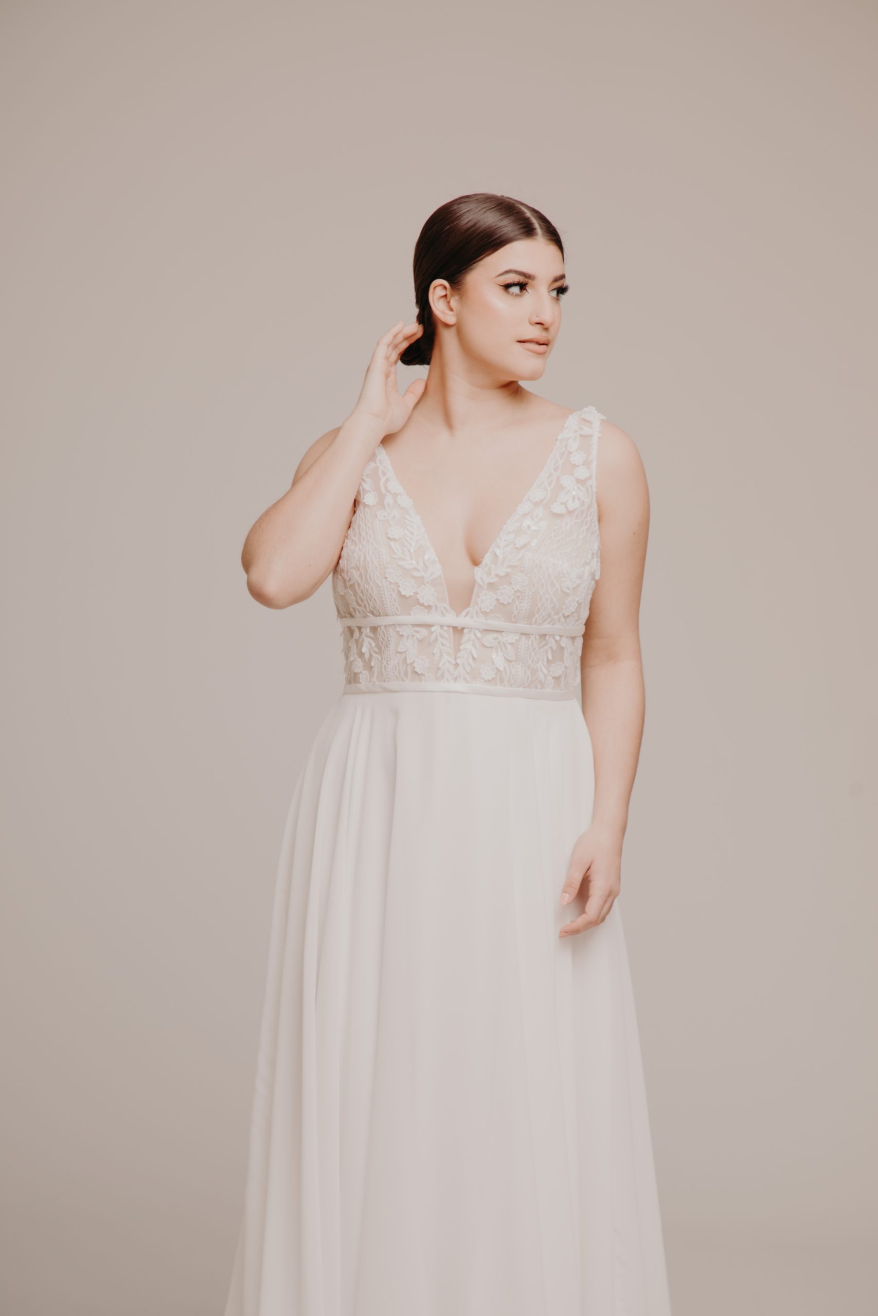 Robe de mariée en noir et blanc